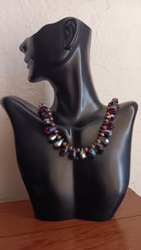 Image 5 of DEEP RED PRECIOSA TEARDROPS & DUO GOLDEN HEMATITE BEADS 