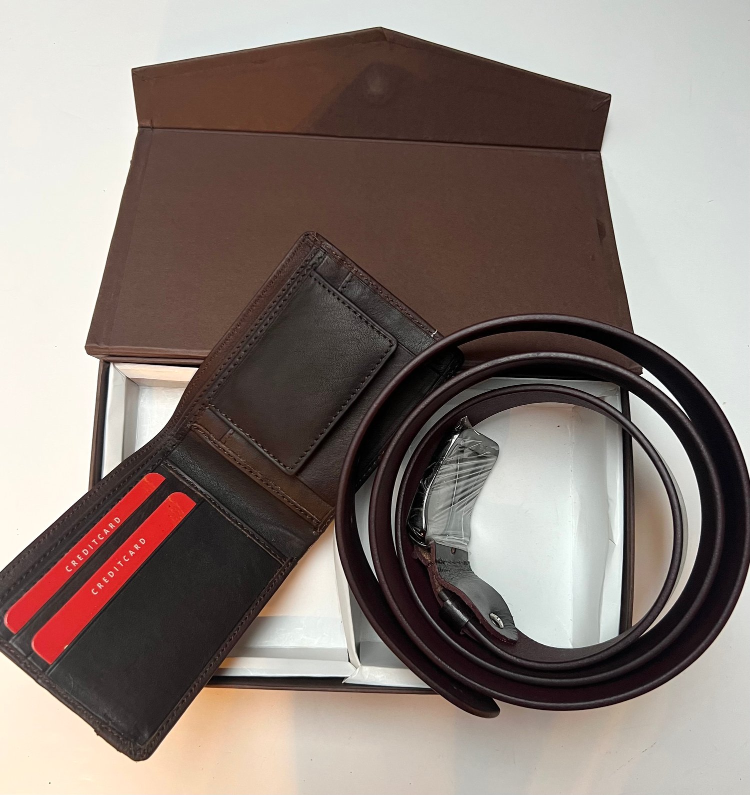 Image of Belt & Wallet gift set - Black or Brown