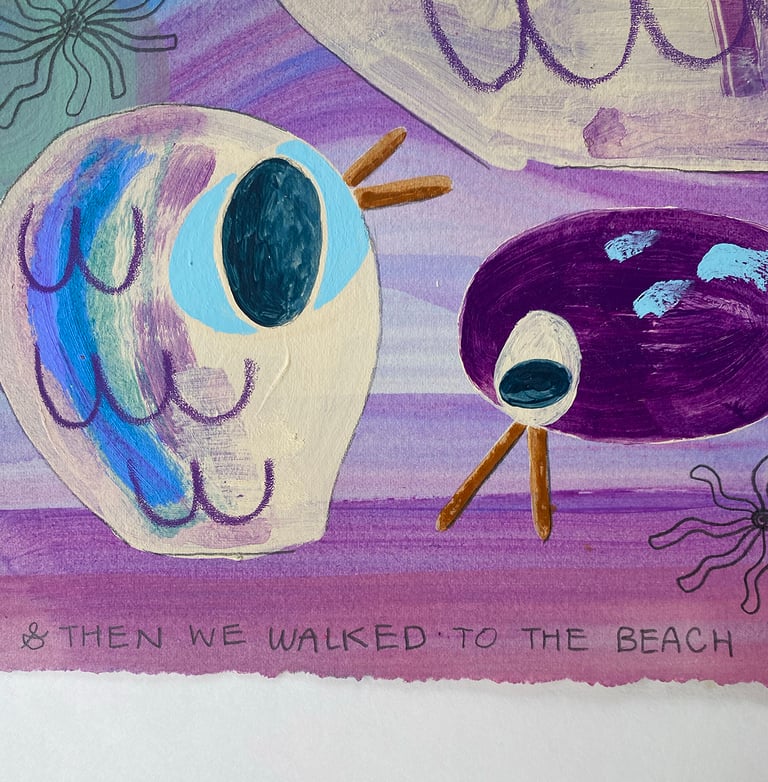 AND THEN WE WALKED TO THE BEACH PAINTING Image 3