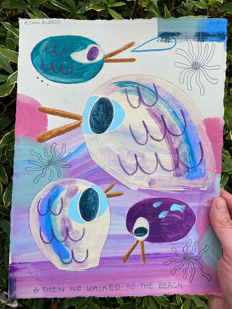 AND THEN WE WALKED TO THE BEACH PAINTING Image 4