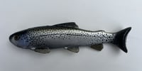 9.25" Line Through/Weedless Trout - Chrome Green Back