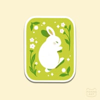 floral rabbit sticker