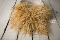 Golden hand felted fur