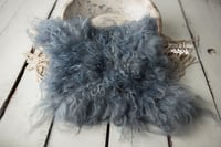Denim hand felted fur