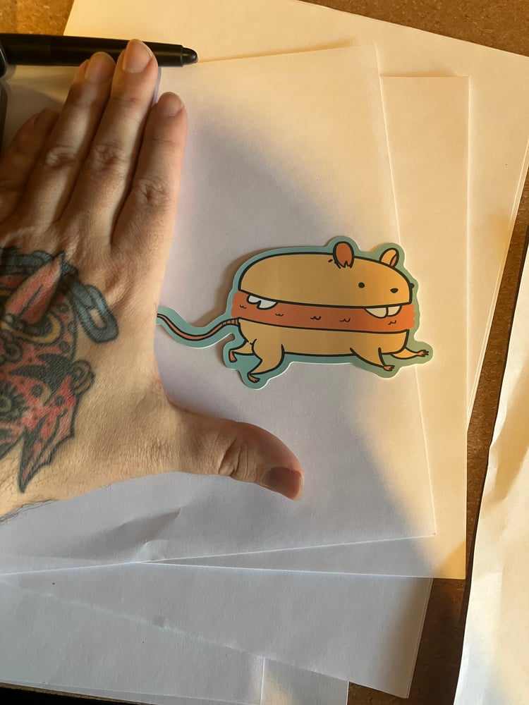 Image of Burger Rat sticker
