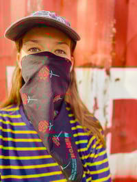 Image 3 of Ernesto Yerena "Dignity Rose" Black Bandana