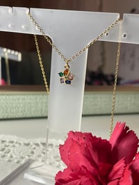 Image 1 of Fifth leaf 14k GP necklace