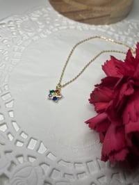 Image 2 of Fifth leaf 14k GP necklace