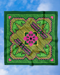 Image 1 of Melanie Cervantes (Xicanx) "Solo el Pueblo, Salva al Pueblo." bandana