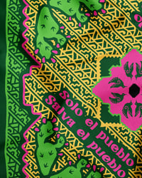 Image 2 of Melanie Cervantes (Xicanx) "Solo el Pueblo, Salva al Pueblo." bandana