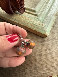 Image 4 of  Basha bead sterling silver earrings 