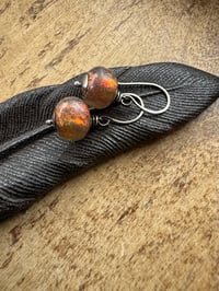 Image 1 of  Basha bead sterling silver earrings 