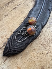 Image 2 of  Basha bead sterling silver earrings 