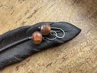 Image 3 of  Basha bead sterling silver earrings 