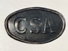 #170-CIVIL WAR SALE: VERY RARE ORIGINAL CONFEDERATE CARTRIDGE BOX METAL PLATE
