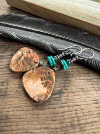 Image 3 of 'Earth Within” Sterling and gemstones earrings n207