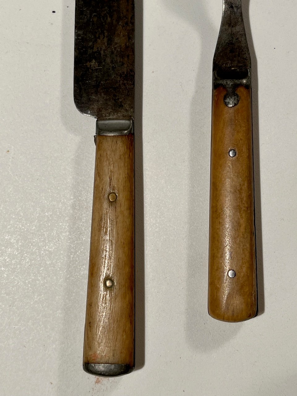 #169-CIVIL WAR SALE: COMMON KNIFE AND FORK USED BY SOLDIERS IN CAMP