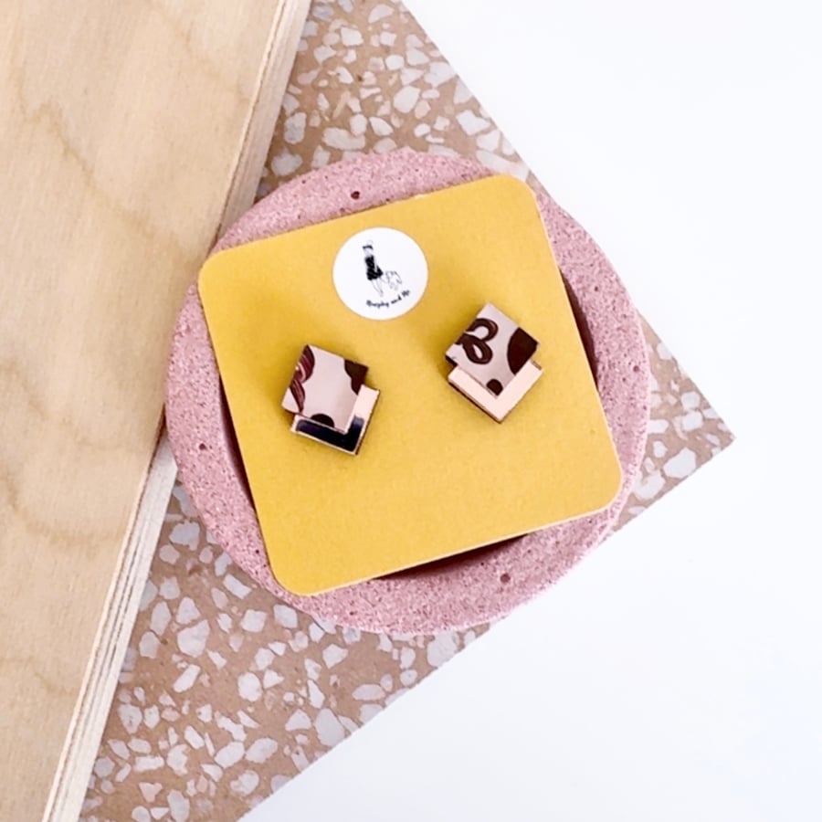Image of 'Cocoa Bloom' Deco Studs