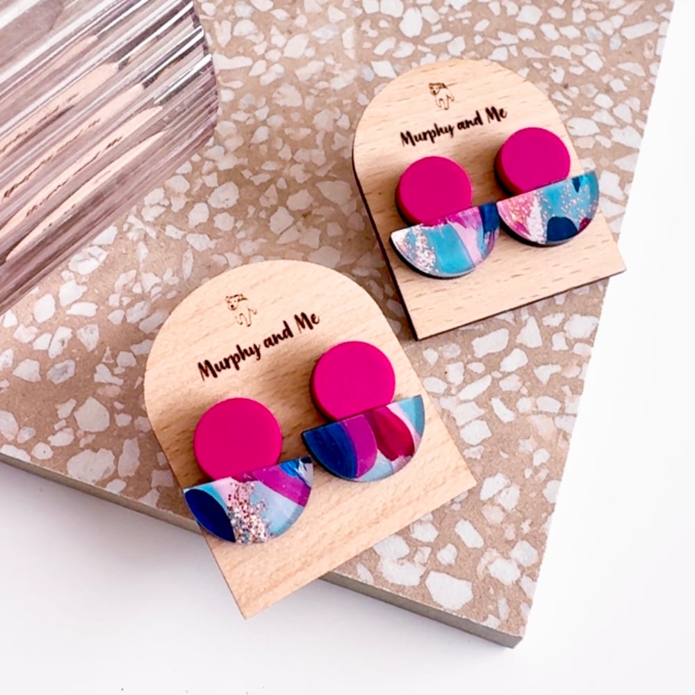 Image of 'Moonberry' Mini Shape Studs