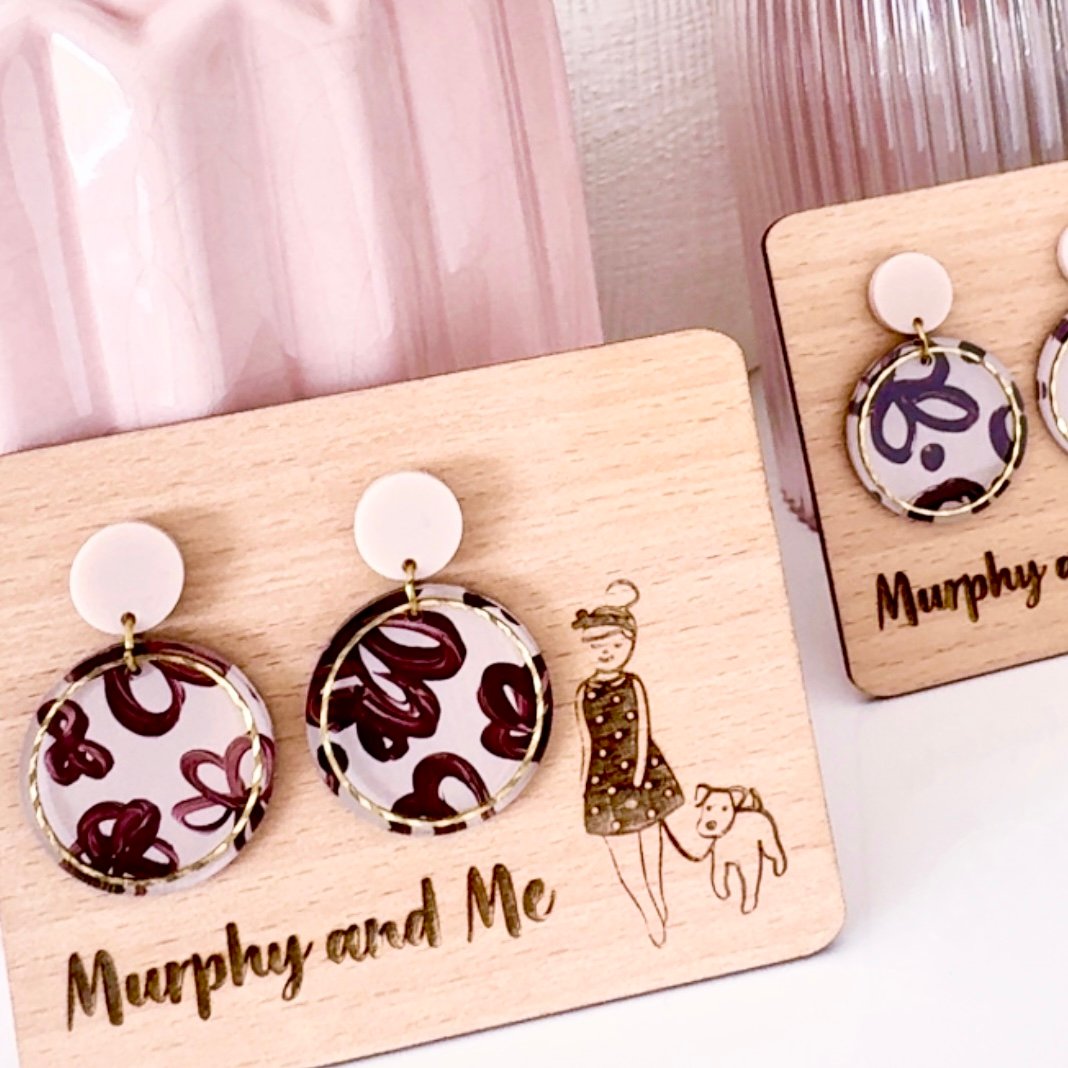 Image of 'Cocoa Bloom' Circle Dangles