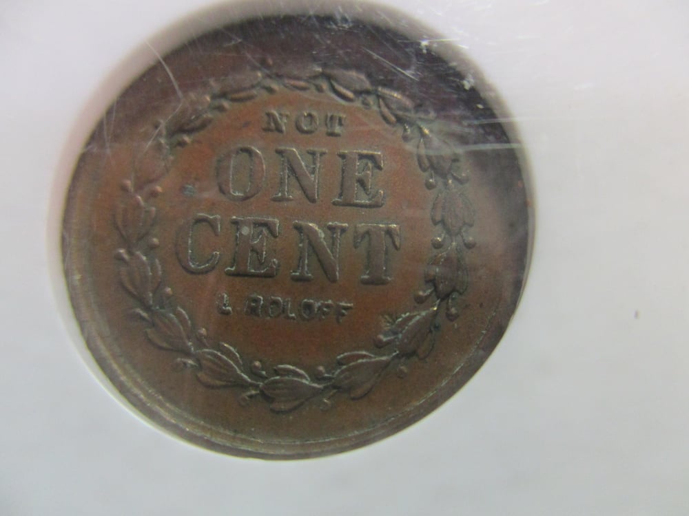 #166-CIVIL WAR SALE: MS62 NGC SLABBED TOM CULLEN CIVIL WAR TOKEN