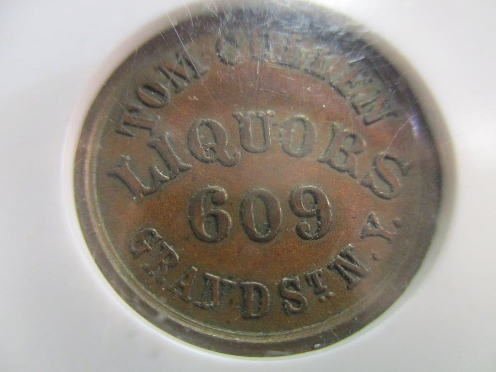 #166-CIVIL WAR SALE: MS62 NGC SLABBED TOM CULLEN CIVIL WAR TOKEN