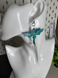 Image 1 of Blue Dragons Dangle Earrings 