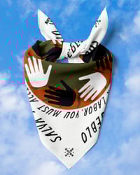 Image 3 of James Coffman "Solo el Pueblo, Salva al Pueblo." bandana -Natural