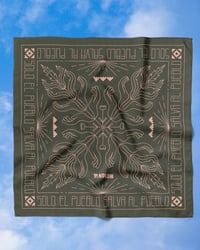 Image 1 of  Heldáy de la Cruz "Solo el Pueblo, Salva al Pueblo." bandana - Green