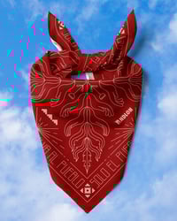 Image 3 of Heldáy de la Cruz "Solo el Pueblo, Salva al Pueblo," bandana - Red