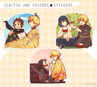 Image 1 of Zenitsu & Friends Stickers