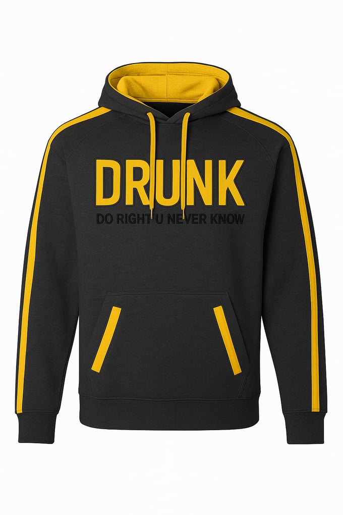 Image of Black & Gold “DO RIGHT U NEVER KNOW” Hoodie