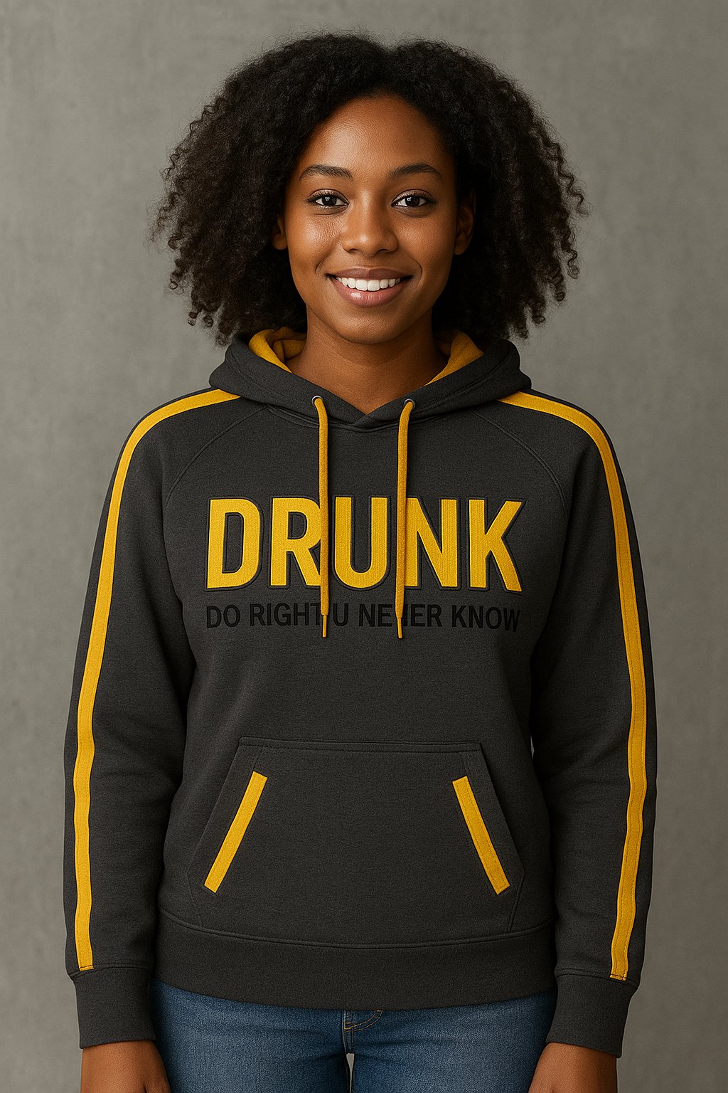 Image of Black & Gold “DO RIGHT U NEVER KNOW” Hoodie