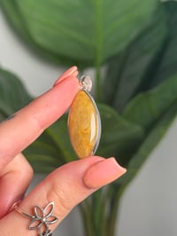 Image 2 of GOLDEN RUTILE PENDANT WITH CHAIN .925 STERLING SILVER -BRAZIL-
