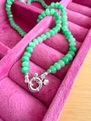 Image 5 of Beaded Jade Necklace w/ Bolt Clasp