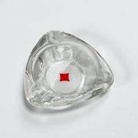 Image 1 of Copy of Petit cendrier en verre vintage carte à jouer  Carreau  - Années 60 bistrot rétro