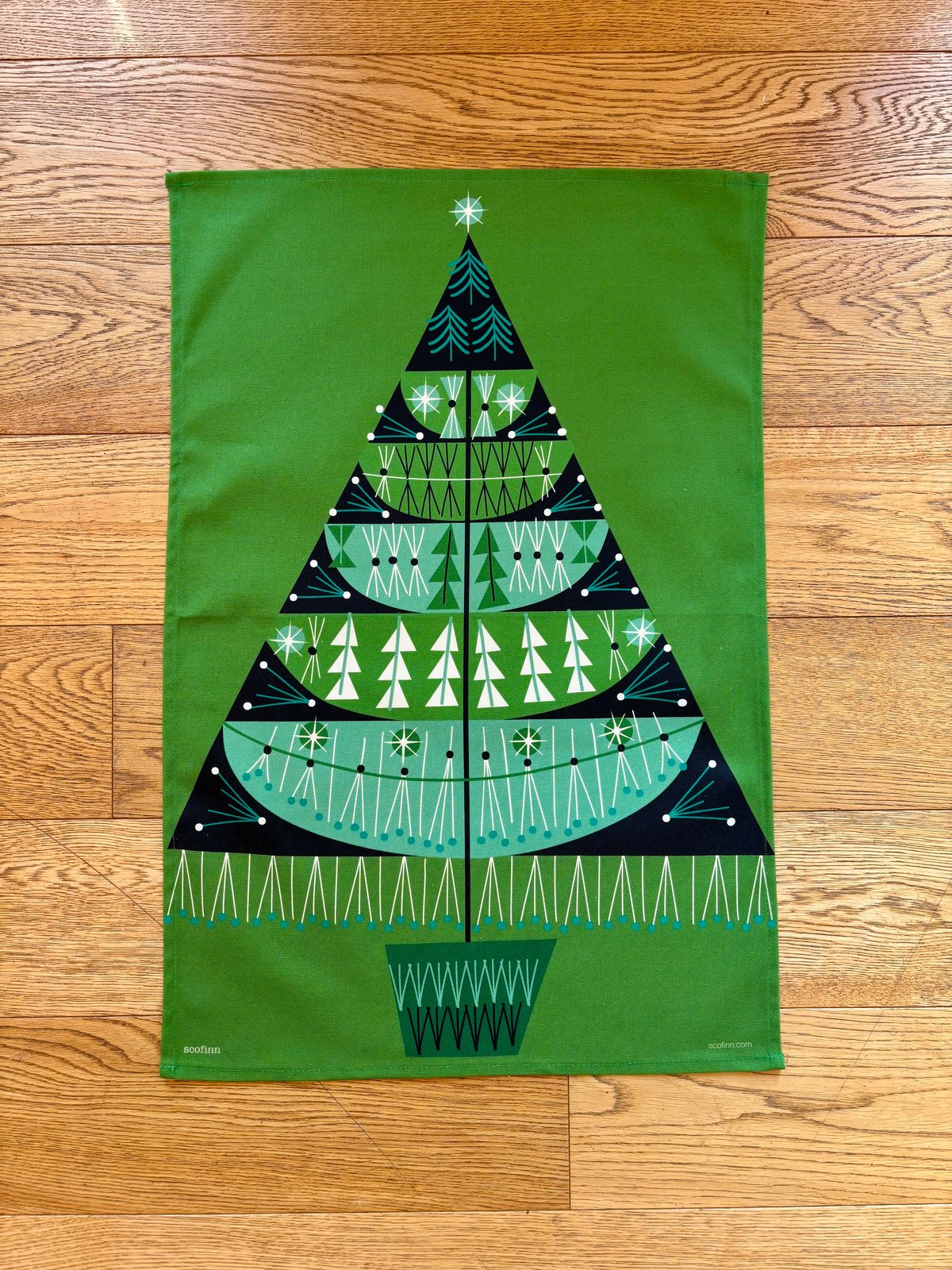 Nordic Xmas Tree /Scandi Xmas Angel Teatowel 
