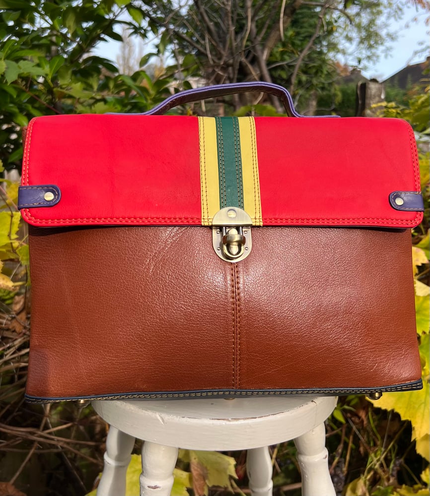 Image of Harlequin Collection - Animal/Recycled Leather Laptop Bag #19B