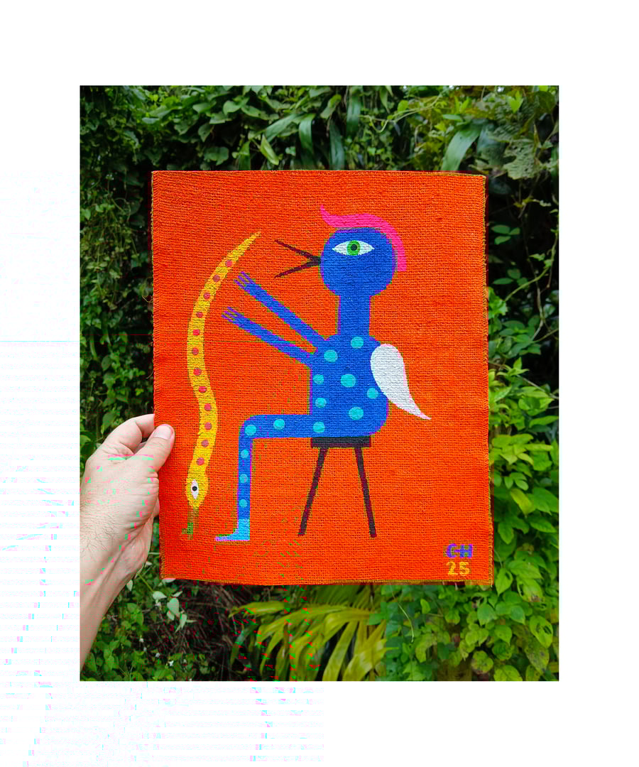 Image of FUNKY BIRDY EAT SNAKEY