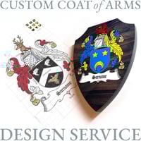 Custom Coat of Arms, Bespoke Heraldry Design | Personalised Family Surname Crest & Company Logo Art