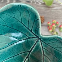 Image 5 of Handmade Ceramic Leaf Dish - Black Mulberry 