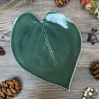 Image 6 of Handmade Ceramic Leaf Dish - Black Mulberry 