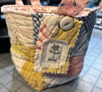 Image 3 of Vintage Pink Quilted Basket