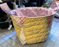 Image 2 of Vintage Purple Quilted Basket