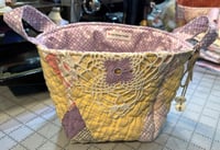 Image 1 of Vintage Purple Quilted Basket