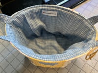 Image 3 of Vintage Blue Quilted Basket