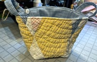 Image 2 of Vintage Blue Quilted Basket