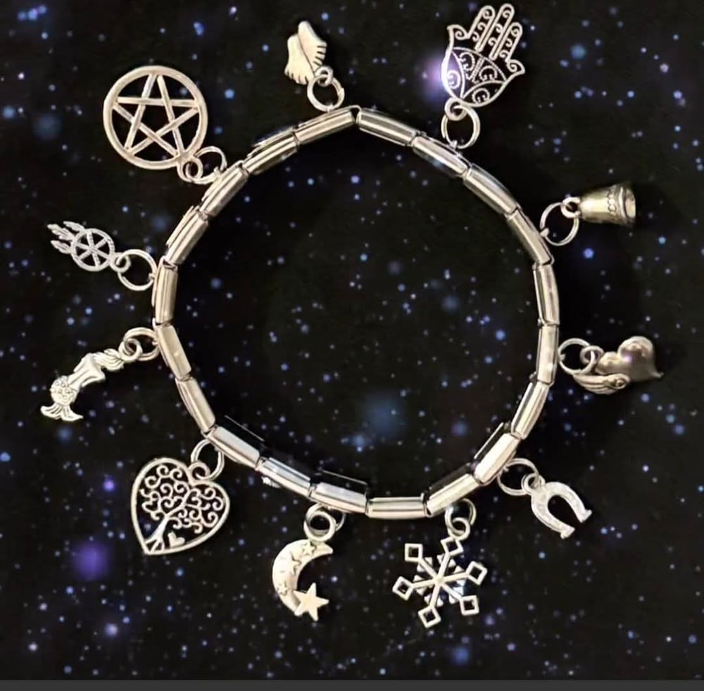 Image of Dangle Charm Bracelet  with 10 Charms