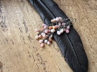 Image 14 of Pink Opal cluster sterling silver earrings/ n17