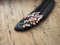 Image 9 of Pink Opal cluster sterling silver earrings/ n17